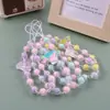 Amor cordão nicho feito à mão miçangas coloridas cordão para celular corda curta anti-perda corrente para celular de miçangas masculina Pérola