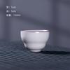 Kongshan New Rain Longquan Celadon - Taza maestra de esmaltado blanco lunar de estilo chino, taza de té de kung fu, taza de degustación de té de cerámica hecha a mano, taza individual