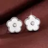 Pendientes de Flor Populares Transfronterizos Temu para Mujer, Diseño de Nicho de Lujo Ligero, Pendientes Elegantes de Gama Alta para el Trabajo, Modernos y Versátiles