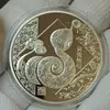 Moneda Conmemorativa de la Serpiente Ling Jufu 2025 Buena Suerte y Fortuna Serpiente Medalla de Oro y Plata Moneda Metálica con Relieve Tridimensional Lugar de Producción