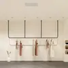Estante de exhibición para tienda de ropa colgador de techo negro colgador colgador tienda de vestidos de novia tienda de ropa para mujer colgador poste colgante en forma de U