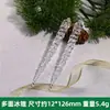 Pingente de Gelo Acrílico de Natal, Cone de Gelo, Cristal de Gelo Transparente, Cena de Casamento, Pingente Decorativo para Árvore de Natal DIY