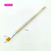 Pincel de Mango de Madera Natural con Cerdas de Nylon para Gouache, Acuarela, Pintura Acrílica, Pincel Plano Industrial para Principiantes y Niños