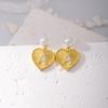 Pendientes Transfronterizos con Textura de Perla Microincrustaciones de Circonita Estilo Retro Francés Estilo Hong Kong de Gama Alta Versátiles para el Día a Día Pendientes para Mujer