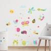 Nuevo FX-B145 Abeja de Dibujos Animados Libélula Coccinella septempunctata Mariposa Dormitorio Infantil Entrada Pared Adhesivo de Pared Decorativo