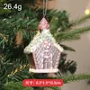Colgante navideño transfronterizo, decoración de árbol de Navidad electrochapada en rosa, adorno colgante para ambiente festivo, suministros de decoración navideña