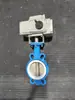 Válvula de Mariposa Eléctrica D971X-16Q Tipo Wafer Válvula de Agua PTFE Acero Inoxidable Hierro Dúctil Reguladora DN80100150