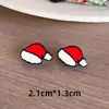 Brincos Série de Natal Gota de Óleo Boutique Veado Fofo Homem de Gengibre Clipe de Orelha Árvore de Natal Desenho Animado Brincos de Menina Joias