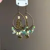 Pendientes Bohemianos de Piedra Natural con Borla en Forma de Gota de Agua Estilo Étnico Retro Personalizados Pendientes de Lujo Ligero de Gama Alta para Mujer Venta al por Mayor