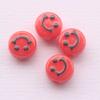 10 mm agujero grande color amarillo caricatura cara sonriente accesorios de joyería expresión cuentas sueltas 100 DIY acrílico cara sonriente cuentas