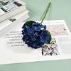 Simulación de boda rama única 54 piezas hortensia boda decoración decoración salón de bodas base hilera de flores de hortensia comercio exterior