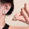 Pendientes de Plata Pura S999 en Forma de Cubo de Azúcar Pequeño para Mujer 2026 Nuevos Pendientes Populares de Cubo de Azúcar con Circonita de Colores Pendientes de Alta Gama