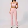 Conjunto de Yoga Cross-border Personalizado Novo Estilo Sensação de Pele Nuas Costas Bonitas Conjunto de Roupas Esportivas Pilates Corrida ao Ar Livre Fitness Feminino