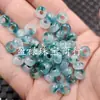 Anillo de Jade Azul Verdoso con Patrón de Flores de Jadeíta, Cuentas Sueltas de Jade, Jade Blanco Hetian de Xinjiang, Jade de Cuarcita, Anillo de Jade con Agujero Grande