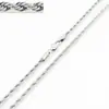 Collar de cadena retorcida tejida de acero de titanio de nicho, múltiples tamaños, joyería simple para hombres y mujeres, cadena para la clavícula de cuerda retorcida de acero inoxidable