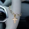 Moda Europeia e Americana Transfronteiriça Minimalista Tendência Pingente de Carro Decoração de Interior Liga Cruz Cereja Ornamento Pendurado para Carro