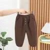 Pantalones para Niños Otoño e Invierno 2023 Nuevos Frescos y Guapos Ropa de Invierno para Niños Pantalones Casuales Gruesos de Terciopelo para Bebé Venta al por Mayor
