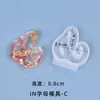 Molde de Resina de Cristal DIY Amapola Colgante Personalizado de 26 Letras Llavero de Exhibición Molde de Silicona