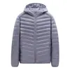 Chaqueta Ligera de Plumas para Pareja, Estilo Corto con Capucha para Hombre, 90% Plumón de Pato Blanco para Mujer, Tallas Grandes para Hombre, Abrigo Versátil Casual Unisex