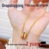 Pendente de Diamante Pai Vermelho Rosa Brilhante Dourado do Vietnã Corrente para Clavícula Feminina de Luxo Leve Elegante de Alta Qualidade