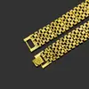 2019 Novo Pulseira Masculina Hip Hop Europeu e Americano Dourada Vazada Pulseira de Personalidade Tendência Pulseira Cool Suprimento