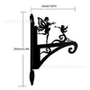Venta Caliente Transfronteriza Colgador de Pared para Exteriores, Patio, Gancho, Maceta, Comedero para Pájaros, Linterna, Estante de Montaje en Pared, Colgador de Plantas de Metal Negro