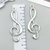 1 Novo Pingente de Liga de Prata Antiga Nota Musical Guitarra Pipa Pingente DIY Pulseira Colar Acessórios de Joias