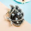 Novo Broche Europeu e Americano Transfronteiriço Retrô Grande Borboleta Cravejado de Diamantes Fivela para Lenço de Seda Moda Diamantes Cravejados Cristal Pino Corsage Acessórios