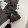 2026 Nuevo Bolso de Mano de Cuero Encerado de Alta Gama, Bolso Cubo para Mujer, Bolso de Hombro Cruzado Versátil Casual Texturizado para el Trabajo