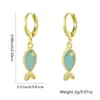 Pendientes colgantes de pez pequeño creativos transfronterizos del distrito Lu Europa y Estados Unidos para mujer, collar simple Joker, cadena para la clavícula, joyería al por mayor