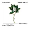 Moda Estilo Coreano Nova Broche Criativo de Liga Esmalte Pérola Lótus, Acessório Elegante para Roupa, Alfinete de Planta Versátil