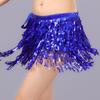 Falda de lentejuelas para danza del vientre de Halloween, sexy, con borlas bossimi, toalla de cadera de cuatro capas, barra DS, cadena de cintura para actuación