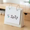 Calendario de Escritorio Premium 2027 Año del Cordero Planificador Estudiantil Adorno Creativo Semanal Soporte para Calendario