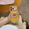 Funda de Oso de Cuadros de Lunares para iPhone 17 Pro Max, Soporte Magnético 360 Apple 18P, Linda para 16
