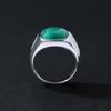 Anillo de plata esterlina para hombre malaquita simple clásico anillo de personalidad europeo y americano dominante lujo anillo retro para hombre al por mayor