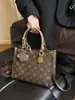 Pañuelo de Seda Estampado Retro con Lazo Bolso Tote Bolso de Mano para Mujer Hombro Mensajero Correa de Hombro Desmontable Gran Capacidad para Viajar