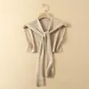 Chal Pequeño de Punto 100% Cachemira Pura Protección Exterior de Hombro Bufanda para Nudo Cervical Chal Doble Uso Nudo Hombro