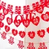 Nueva Flor de Papel de Felpa para Boda Suministros de Decoración de Boda Flor de Papel No Tejida Arreglo de Boda Flor de Papel Doble Felicidad Estilo Delgado Tamaño Grande