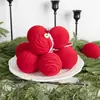 Juego de Bolas Decorativas de Flocking Navideño Transfronterizo, Adornos Colgantes para Decoración de Escena Navideña en Casa Venta al por Mayor