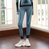 Traje Deportivo para Mujer, Ropa para Ciclismo al Aire Libre de Otoño e Invierno, Alta Elasticidad, Transpirable, Secado Rápido Ropa de Yoga, Combinación de Colores para Fitness, Aspecto Adelgazante, Ropa Moldeadora