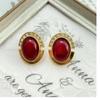 Pendientes de diamantes de cristal sencillos, estilo retro, de color oro auténtico, con galvanoplastia exagerada occidental, con aguja de plata S925, tricolor, opcionales, de moda.