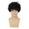 Peluca nueva transfronteriza para hombre, tocado corto, cabello castaño corto y rizado, rollo teddy, seda de alta temperatura, fibra química, fabricantes venta al por mayor
