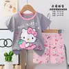 Pijama Infantil Roupa Infantil Modelo 2026 Pijama Infantil Casual Verão Estilo Coreano Manga Curta Shorts Fornecimento Direto da Fábrica