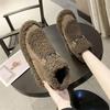 Zapatos de Algodón de Invierno para Mujer, Botines Cortos Cálidos y Engrosados para Mujer, Nuevos Zapatos Versátiles de Lana de Cordero Teddy 2025, Zapatos Peludos para Exterior, Modernos