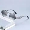 Nuevas Gafas de Sol Punk de Pierna Ancha de Metal con Diseño de Dragón y Fénix Hueco para Hombres y Mujeres Personalidad Europea y Americana Hip Hop Street Gafas de Sol al por Mayor