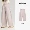 Estilo Novo Primavera 2026 Design de Corte Tridimensional Calça Casual Solta para Meninas Algodão Puro Confortável Respirável Calça Cargo para Meninas