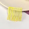 Peine Sencillo para Mujer, Organizador de Flequillo Frontal, Pasador Lindo de Metal Colorido sin Marcas, Accesorio para el Cabello Transfronterizo, Ondulado