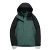Ropa de Montañismo para Exteriores Tres en Uno Impermeable a Prueba de Viento de Grafeno para Hombres y Mujeres Parejas Chaqueta Gruesa Cálida de Bloque de Color