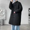 Estilo Chino Acolchado Engrosado Algodón y Lino Retro Zen Bata Abrigo de Algodón Longitud Media Nuevo Traje Tang Chino Ropa de Algodón del Noreste