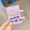 Pinzas de pelo florales de colores estilo coreano, pinzas elegantes y exquisitas para flequillo lateral, pasadores de lazo lindos para niñas